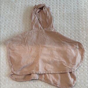 H&M Bear Poncho Tan Hooded Poncho